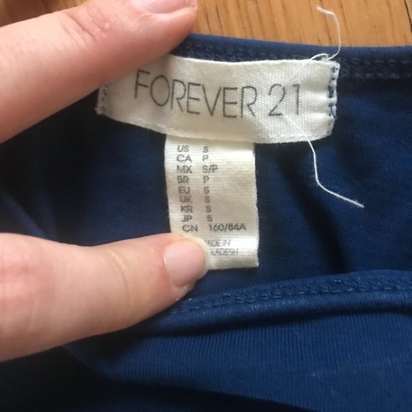 2008- American Apparel and Forever 21- Bodycon Blue Spandex Dresses-Small - Picture 3 of 3